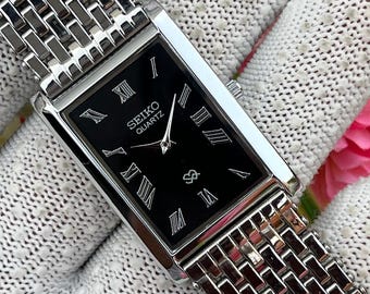 Vintage 1985 Seiko ARC 1221-5800 Tank-style Quartz Watch – Two
