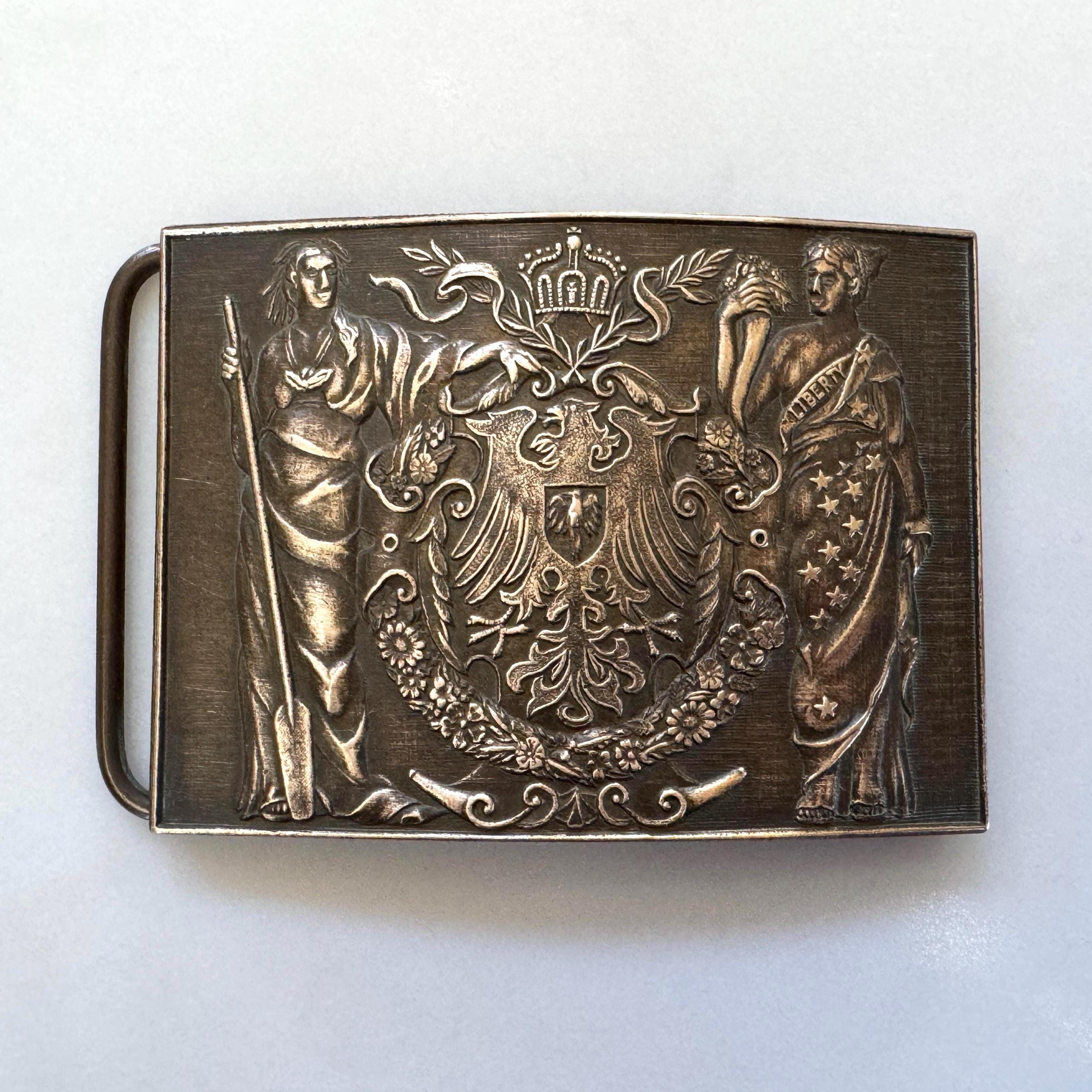 Art Nouveau‎ Belt Buckle Brass Ophelia Lady Boho Artisan 2.75 x 2.25 Art Nouveau Belt Buckle Brass‎ Ophelia Lady Boho Artisan  main image 3