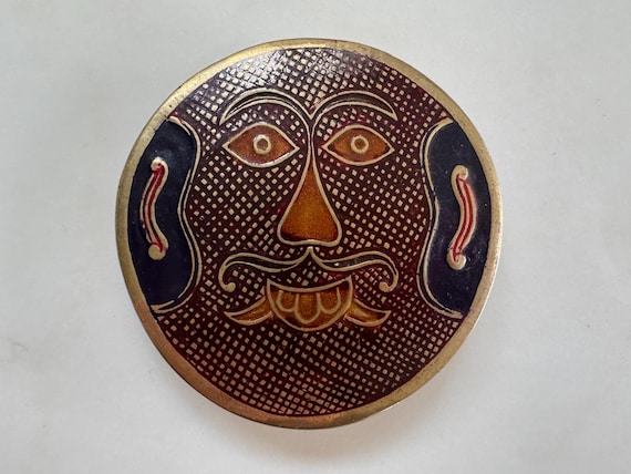 Handcrafted Vintage Artisan Face Belt Buckle