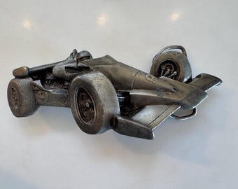 Vintage Western Racing Wheels Belt Buckle Retro Car Racing  display picture 2