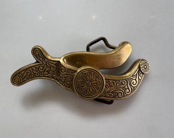 Rare Western Spur Belt Buckle by Baron Buckles BBB