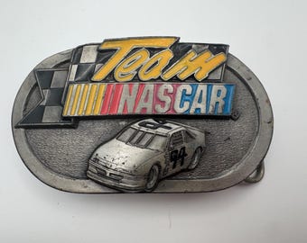 Vintage Western Racing Wheels Belt Buckle Retro Car Racing  display picture 1