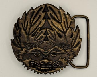 Rare Vintage Dragon Belt Buckle NOS by Indiana Metal Craft 1970s
