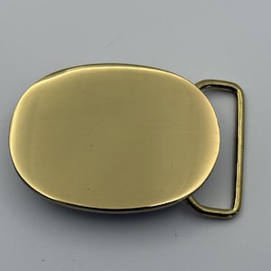Vintage Oval Solid Brass Belt Buckle Blank NOS up to 1 1/4  display picture 3