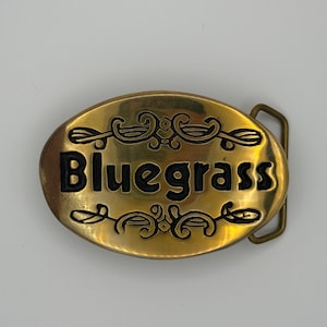 Vintage Bluegrass Brass Baron Belt Buckle BBB 1978