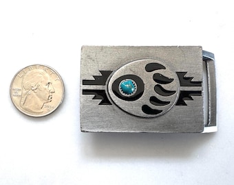 Small Vintage 1998 Western Bear Paw Belt Buckle Bergamot Siskiyou Buckle Co