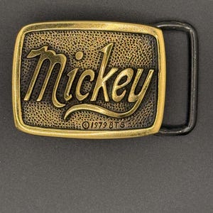 Mickey Leather Belt - Etsy display picture 1