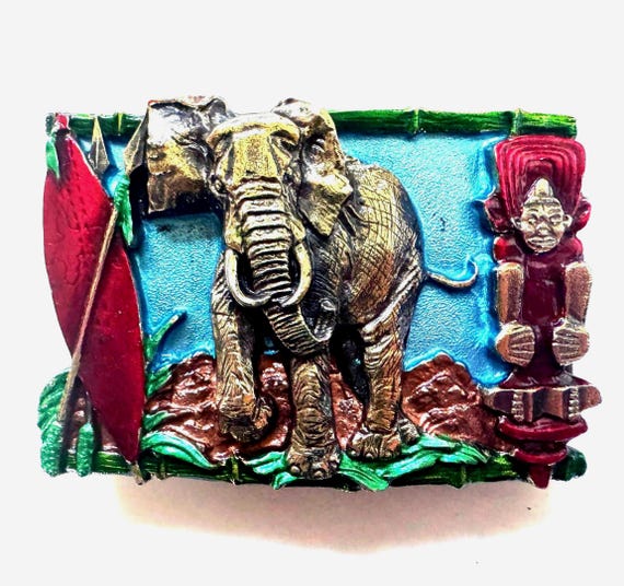 1988 Elephant Belt Buckle Great American Buckle Co