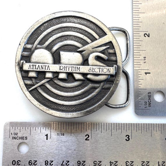 Vintage 1977 Atlanta Rhythm Section ARS Bergamot Belt Buckle View 2