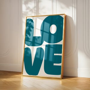 Big Love Poster | Bold Typography Print | Modern Wall Art | Black & White Poster | Dopamine Decor