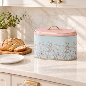 Vintage Bread Box Pink - Etsy