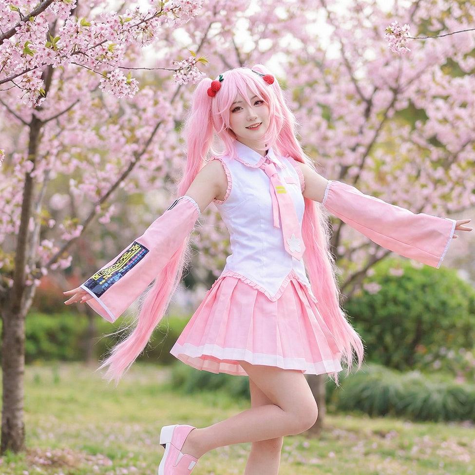 Miku Sakura Edition Cosplay Costume - Full Anime Outfit for Conventions & Photoshoots