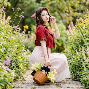 Aerith Cosplay Costume - Full Anime Outfit for Conventions & Expo