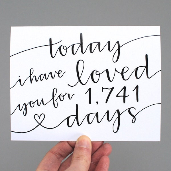 RETIRING SOON Personalized Greeting Card // Today I Have Loved You For So Many Days (White)