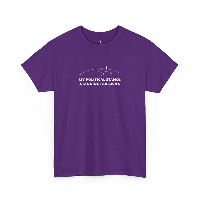 Camiseta con eslogan divertido apolítico / Mi postura política - Lejos de mí imagen 4