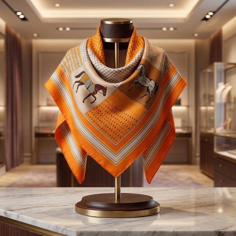 Hermes scarf orange - Etsy 日本