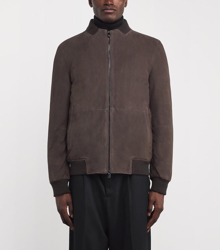 Suede Bomber Jacket | Genuine Suede Leather | Classic Zip-up 