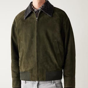 Italian Suede Bomber - Etsy