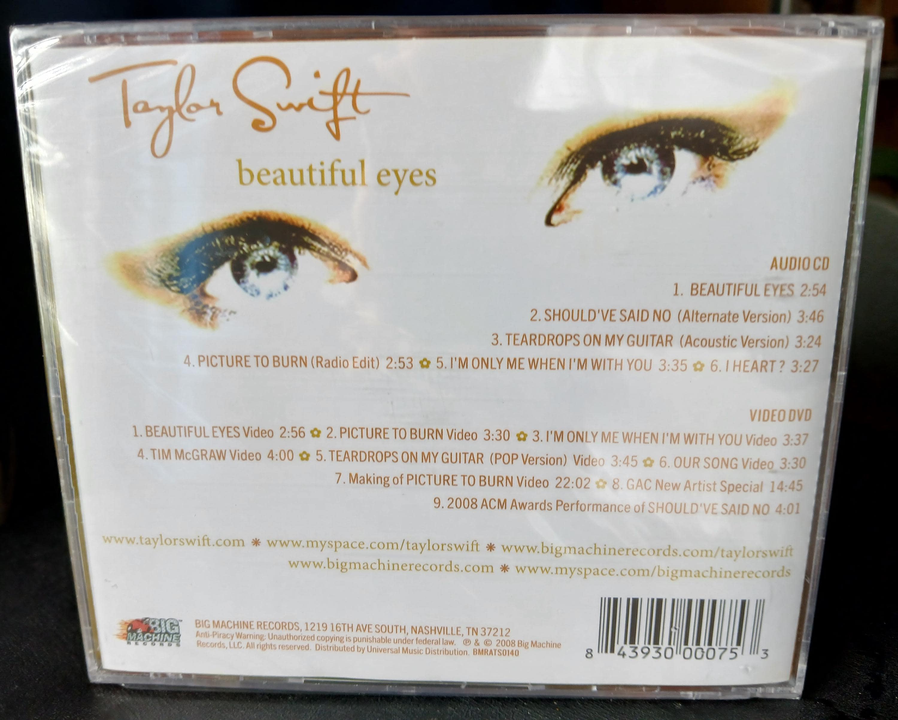 Taylor Swift ~beautiful Eyes,cd/dvd WALMART Sealed~usa Shipping - Etsy