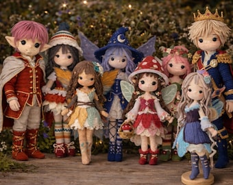 8-in-1 Fairy Crochet Doll Pattern Bundle, Amigurumi Doll PDF, Seasonal Fairies Collection, (English Instant Download).