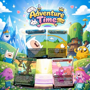 mtg adventure commander deck Adventure MTG Commander Deck – Adventure Time Edition – 100 Proxy Full Art  Cards (Card Only) : Toys & Games main image 1