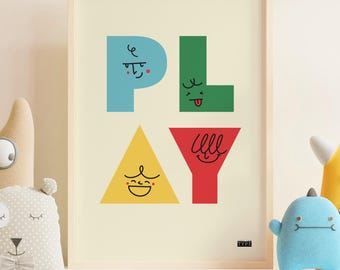 Kids wall art | Poster for playroom or children's bedroom