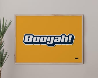 90er Jahre Nostalgie Wand Kunst Druck | Booah! | Moderne typografische Phrasen & Sprüche