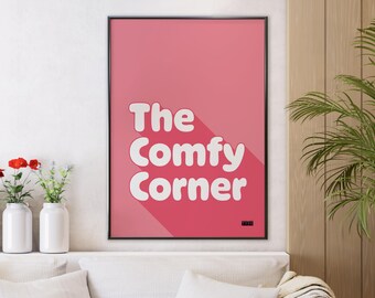 The comfy corner - typographic art print
