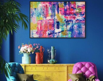 Original Acrylic Art, with Gold Leaf