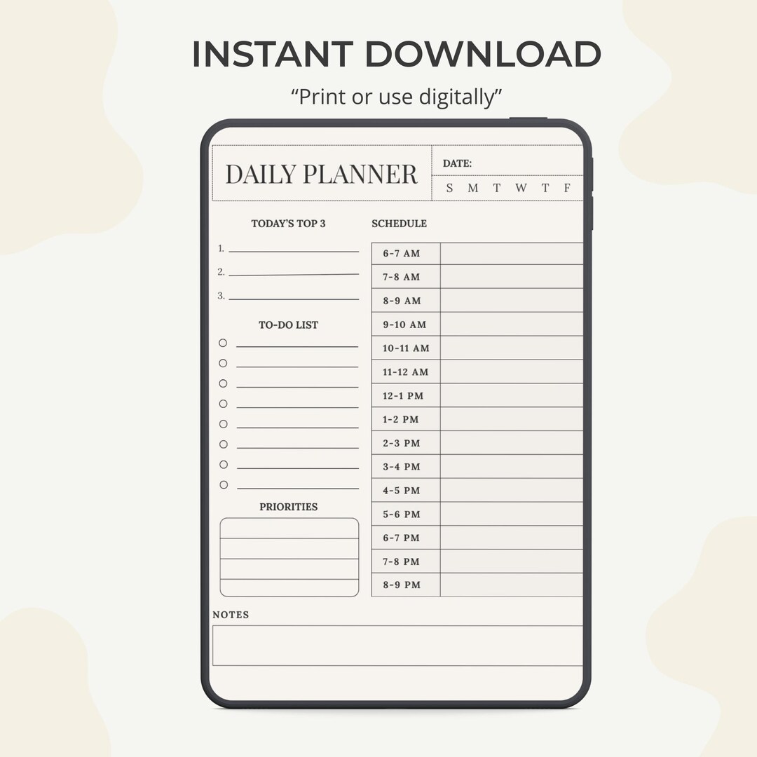 Printable Productivity Planner Bundle – Daily, Weekly, Habit Tracker ...