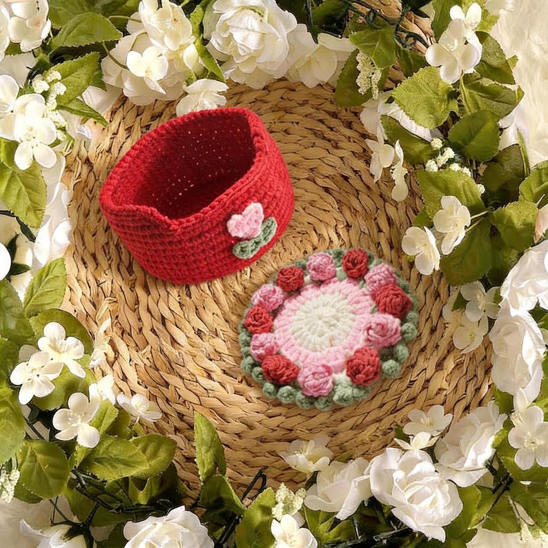 Crochet Coaster Pattern Beginner Friendly Pdf Guide Instant Download Tutorial Bundle Sunflower Amigurumi Design Flower Pot Holder Bobbiny image 6
