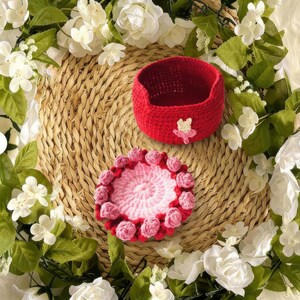 Instant Download Crochet Coaster Pattern Beginner Easy PDF Tutorial Sunflower Amigurumi Design Floral Coaster Bundle Kitchen Table Gift Handmade Home Decor Pattern Guide Cotton Yarn Craft Project Flower Pot Holder Cup Coaster Set DIY
