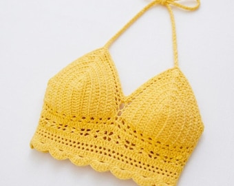 Crochet bralette pattern pdf, boho crochet bikini top, summer festival top pattern, beginner crochet bralette, instant download