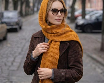 Crochet Hooded Scarf Pattern Winter Hood Scarf Crochet PDF Pattern Digital Download Instant Download Beginner Cozy Winter Wrap Gift