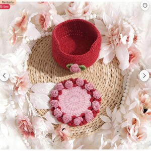 Crochet Coaster Pattern Beginner Friendly Pdf Guide Instant Download Tutorial Bundle Sunflower Amigurumi Design Flower Pot Holder Bobbiny image 15