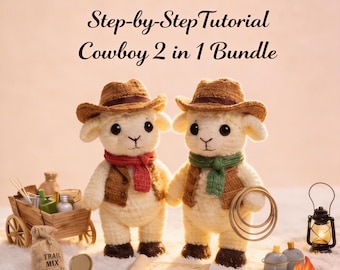 Cowboy Plush Crochet Amigurumi Cowboy Doll Pattern Beginner Friendly PDF Digital Download