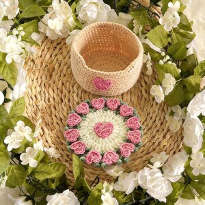 Crochet Coaster Pattern Beginner Friendly Pdf Guide Instant Download Tutorial Bundle Sunflower Amigurumi Design Flower Pot Holder Bobbiny image 10