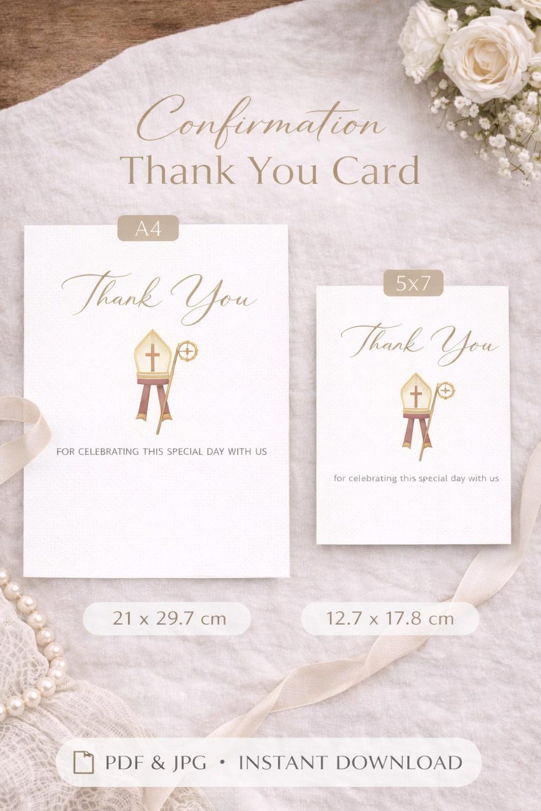 Confirmation Thank You Card Printable, Confirmation Thank You Template ...