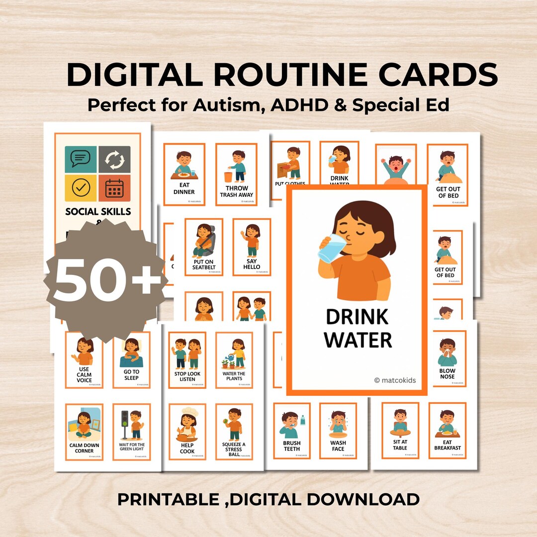 Visual Schedule Autism /ADHD Kids /routine Cards Printable /toddler ...
