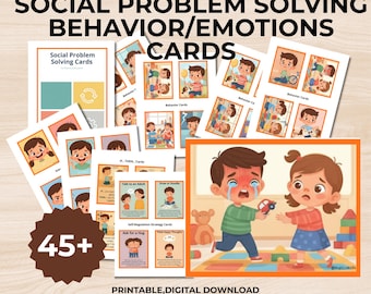 Social Skills Cards  For Kids Teens /Students Classroom Management /Social Emotional Learning/Neurodiversity /Autism Tool Printable