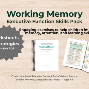 Working Memory Activities for Kids | Executive Function Worksheets | Ages 3–8 | Special Education & Therapy Printable