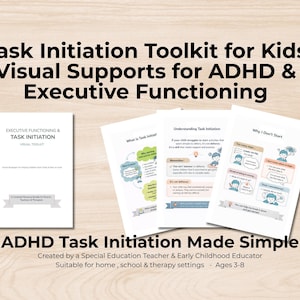 Toolkit voor ADHD-taakinitiatie | Visuele steunen voor kinderen (pdf-patroon)