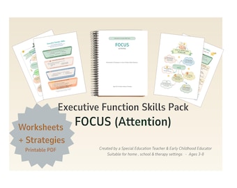 Adhd - Executive Functioning Worksheets. Therapy Bundle. ADHD Planner. Therapy Workbook. Psychology resources. Time management.Ages 3-8