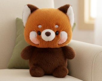 手作りのレッサーパンダの重みのあるぬいぐるみ：コレクターの必需品