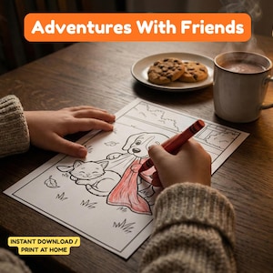 Adventures With Friends | Benji's Big Heart Story | Outdoor Play & Friendship Activity Pack | Printable Colouring PDF