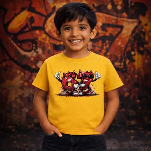 67 Six Seven Kids T-Shirt, Blood Red Meme – Funny Shirt for Boys & Girls – Gift for Birthdays, Back to School, Halloween, School