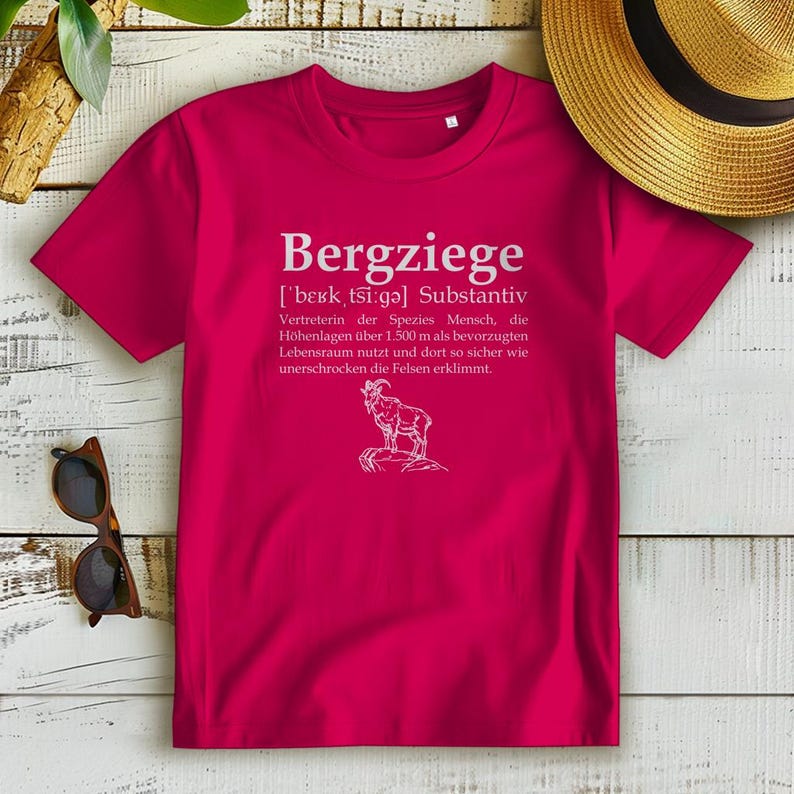 Women's T-Shirt Mountain Goat – sustainable mountain shirt made from organic cotton, gift for hikers, alpine enthusiasts & outdoor women image 2