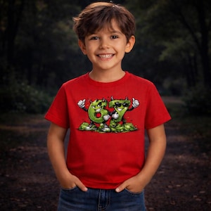 67 Six Seven Kids T-Shirt, Poison Green Meme – Funny Shirt for Boys & Girls – Gift for Birthdays, Back to School, Halloween, School