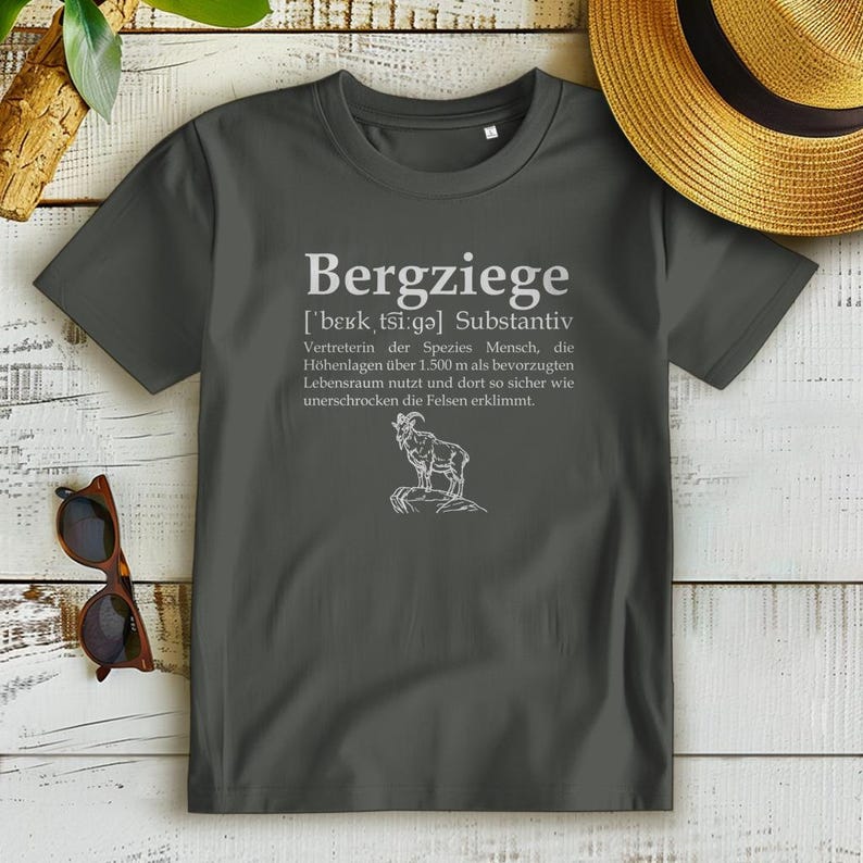 Women's T-Shirt Mountain Goat – sustainable mountain shirt made from organic cotton, gift for hikers, alpine enthusiasts & outdoor women image 5