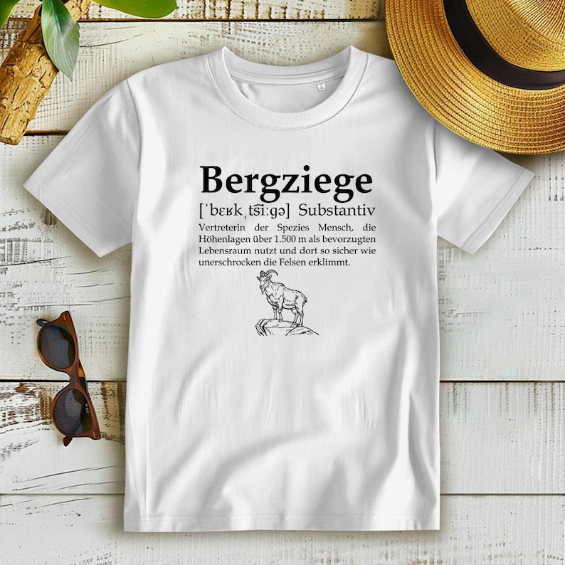Women's T-Shirt Mountain Goat – sustainable mountain shirt made from organic cotton, gift for hikers, alpine enthusiasts & outdoor women image 4